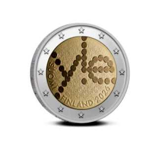 Moneda 2 euros de Finlandia 2026 Radio