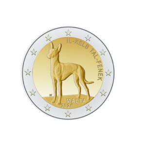 Moneda 2 euros de Malta 2026 Sabueso Faraón