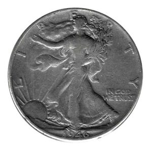 Moneda de EE.UU. 01/2 dolar 1946. MBC
