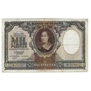 Billete Estado Español 1000 pesetas Madrid 1940 Enero BC