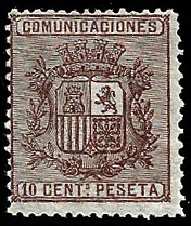 Sello Primer Centenario 0153 A (**). Escudo de España