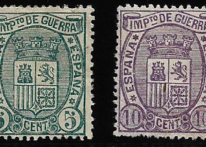 Sello Primer Centenario 0154/55 (*/**). Escudo de España
