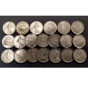 Lote 20 Monedas 5 Francos Francia Plata Precio Metal