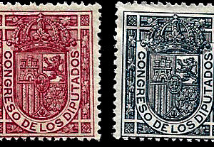 Sello Primer Centenario 0230-31 (*/**). Escudo de España