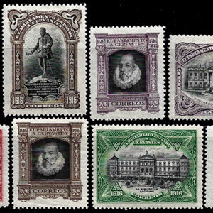 Sello Primer Centenario 0281-88 (*) FR11-18. III Centenario Muerte de Cervantes