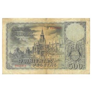 Billete Estado Español 0500 pesetas Madrid 1940 (21 Oct) MBC