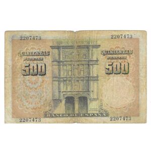 Billete Estado Español 0500 pesetas Madrid 1946 BC+