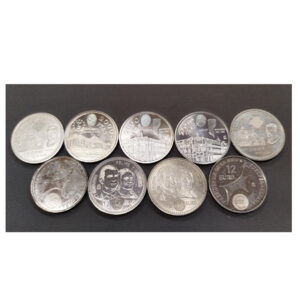 Lote 9 Monedas 2000 Pesetas y 12€ Plata Precio Metal (B)