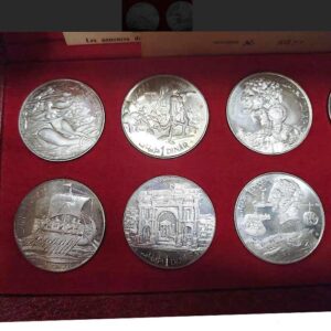 Coleccion 10 Monedas Tunez 1 Dinar Plata 1969 S/C