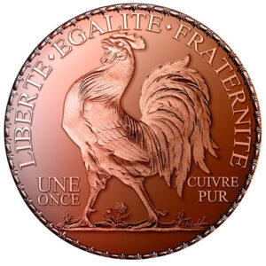 Moneda Francia 1 Oz. de cobre 2026 – Gallo